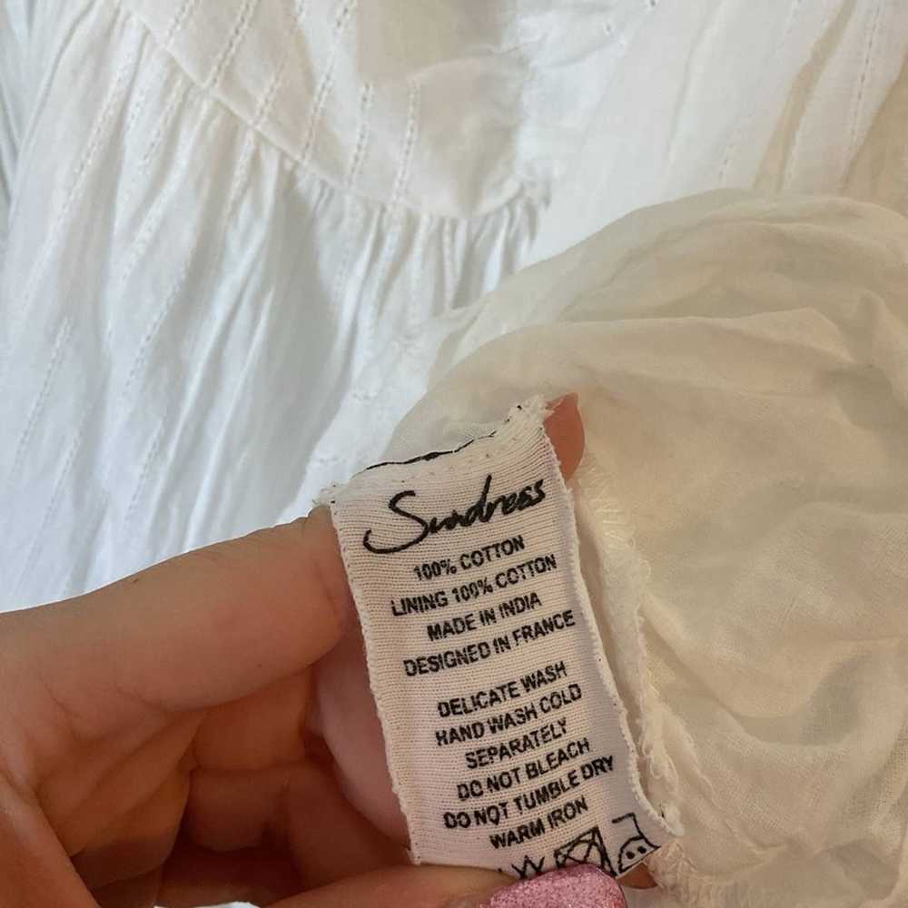 Sundress Alana White Sequin Puff Sleeve Mini Dres… - image 8