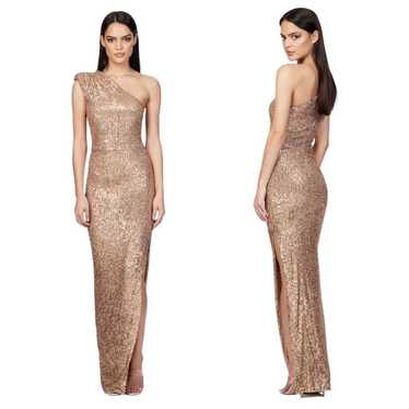 NWOT Nookie Veda One Shoulder Sequin Maxi Gown in… - image 1