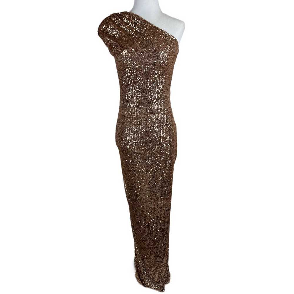 NWOT Nookie Veda One Shoulder Sequin Maxi Gown in… - image 3