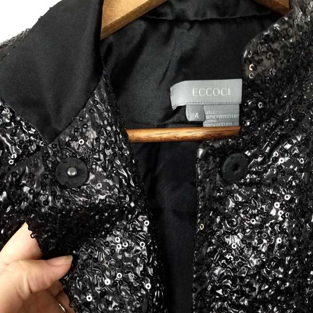 ECCOCI Black Sequin Sheath Dress & Jacket 2 Piece… - image 6
