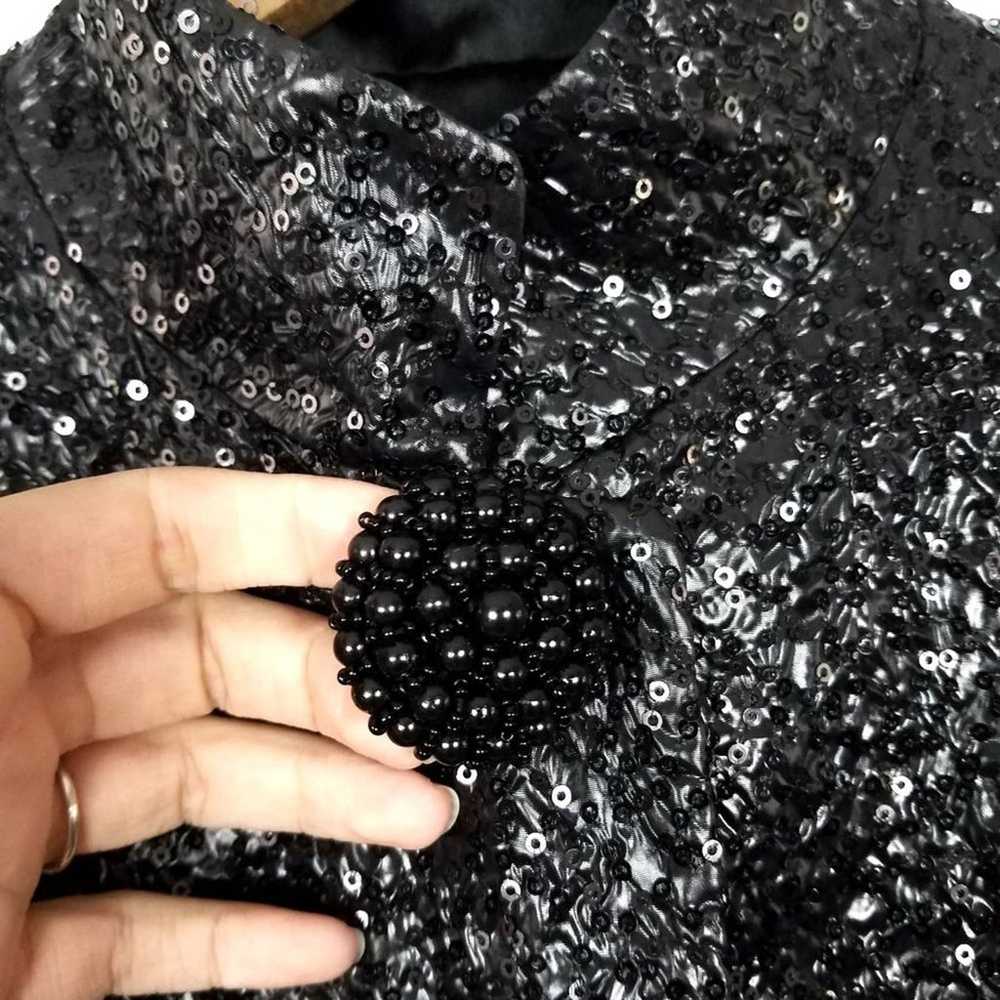 ECCOCI Black Sequin Sheath Dress & Jacket 2 Piece… - image 7