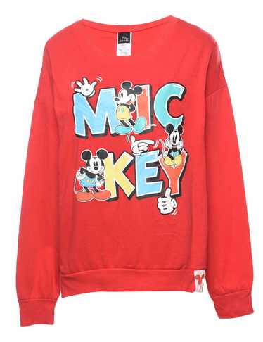 Disney Mickey Mouse Red & Light Blue 1990s Cartoo… - image 1