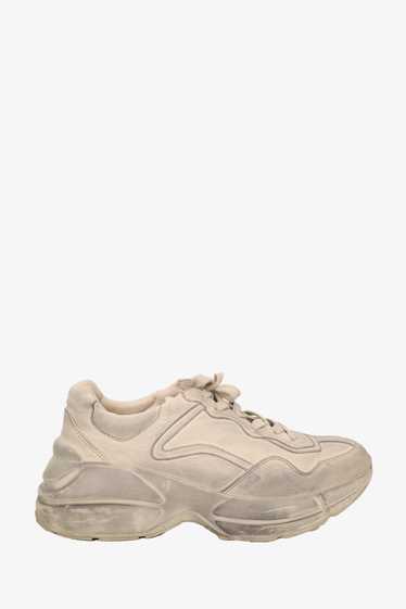 Gucci White Leather Distressed Rhython Sneaker Siz