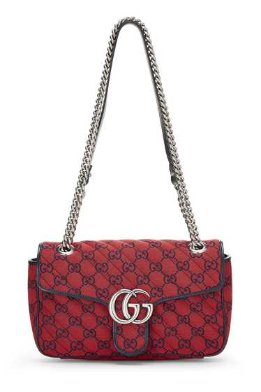 Red GG Canvas Marmont Shoulder Bag Small - image 1