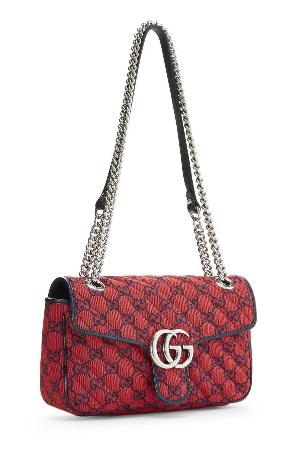 Red GG Canvas Marmont Shoulder Bag Small - image 2