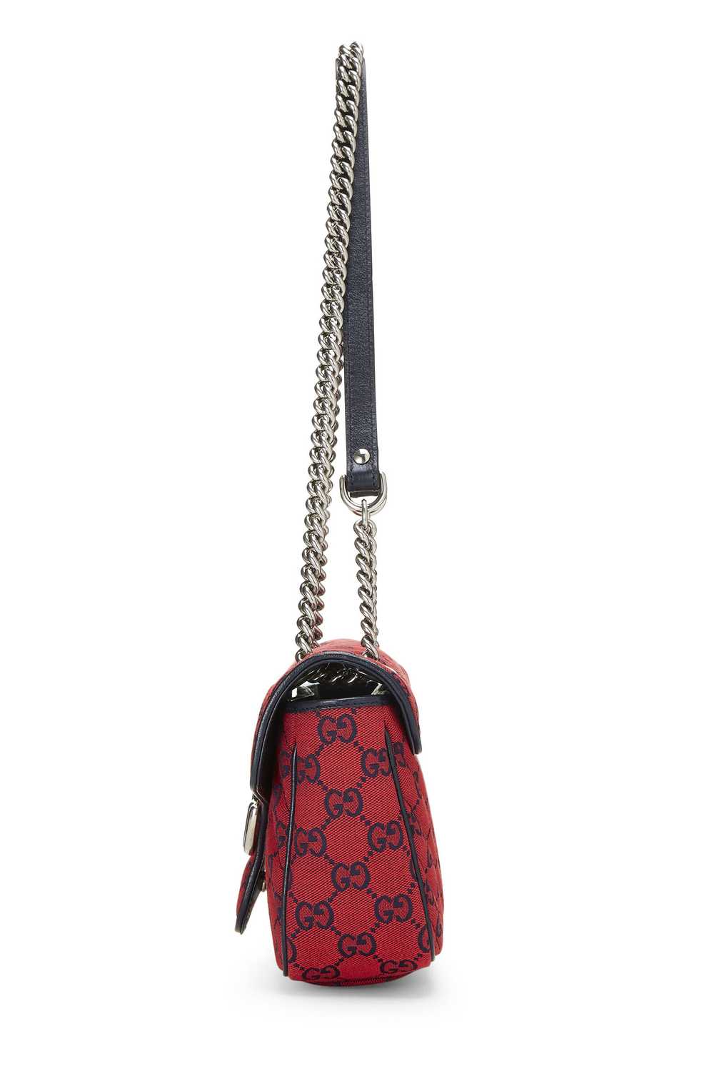 Red GG Canvas Marmont Shoulder Bag Small - image 3