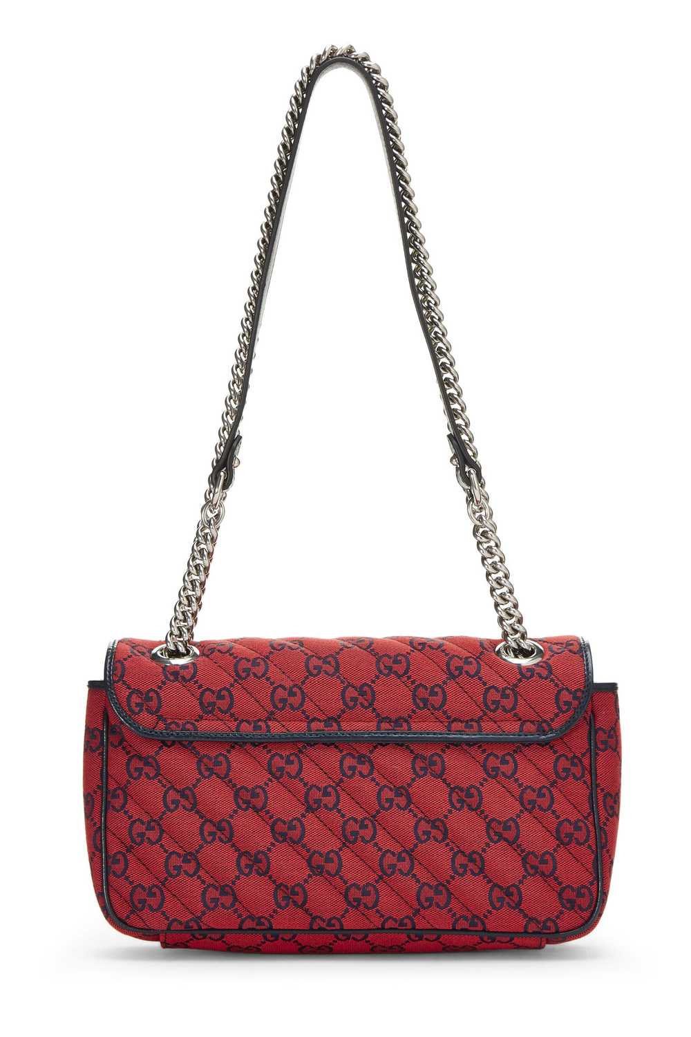 Red GG Canvas Marmont Shoulder Bag Small - image 4