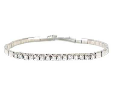 Managed by hewi Bespoke White Gold Diamond Bracel… - image 1