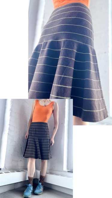 deadstock French y2k stripe skirt