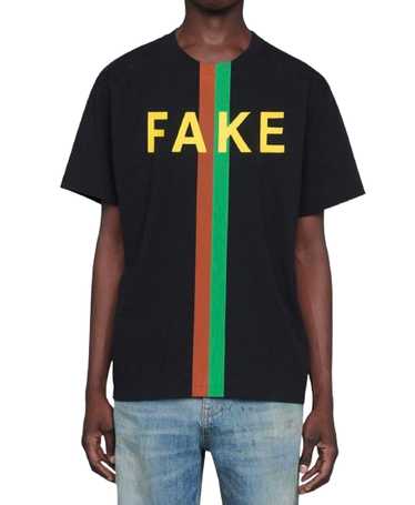Gucci Black Cotton Web-stripe T-shirt