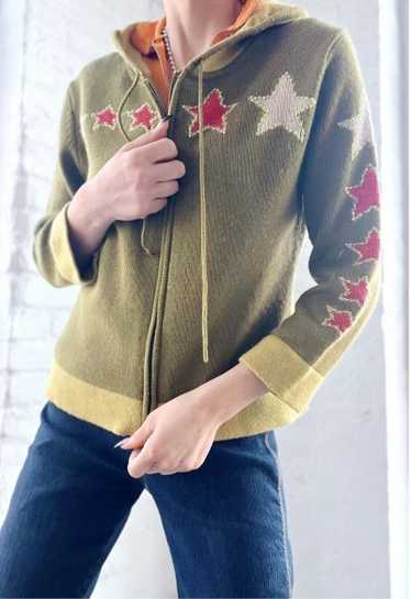 y2k cashmere star studded hoodie