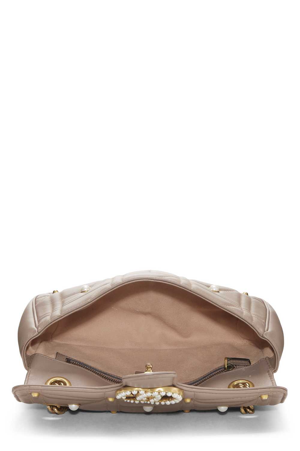 Pink Leather & Faux Pearl GG Marmont Shoulder Bag… - image 6