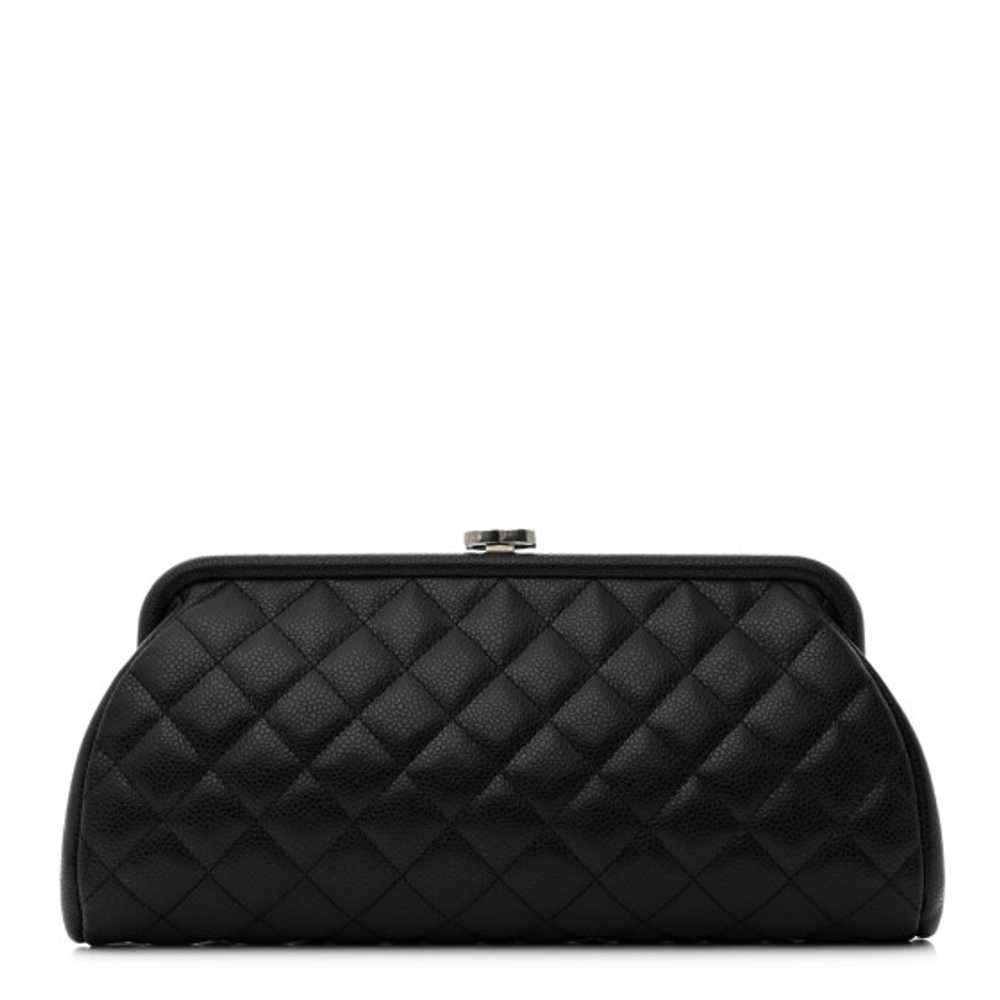 CHANEL Caviar Quilted Timeless Clutch Black - image 1