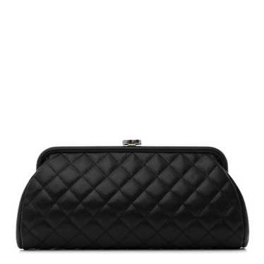 CHANEL Caviar Quilted Timeless Clutch Black - image 1