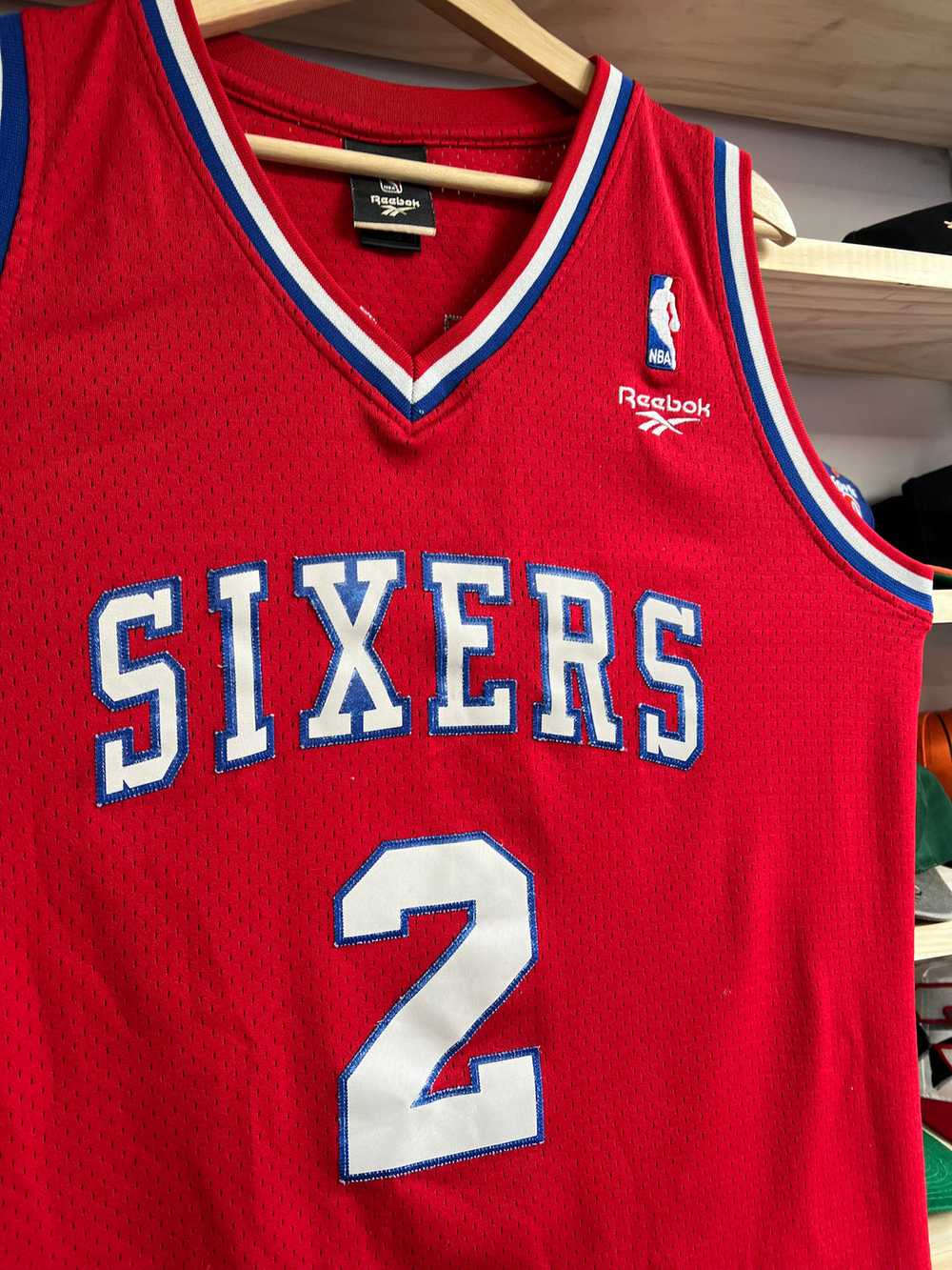 Vintage Reebok Hardwood Classics Sixers Moses Mal… - image 2