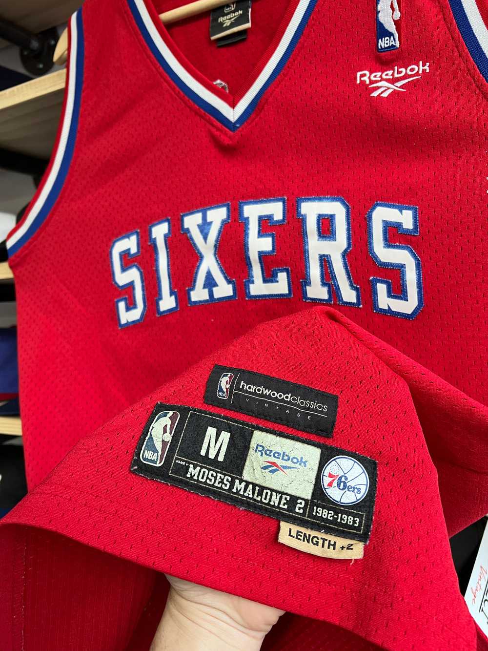 Vintage Reebok Hardwood Classics Sixers Moses Mal… - image 5