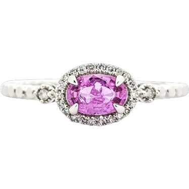 .26ct Pink Sapphire & Diamond Ring In White Gold