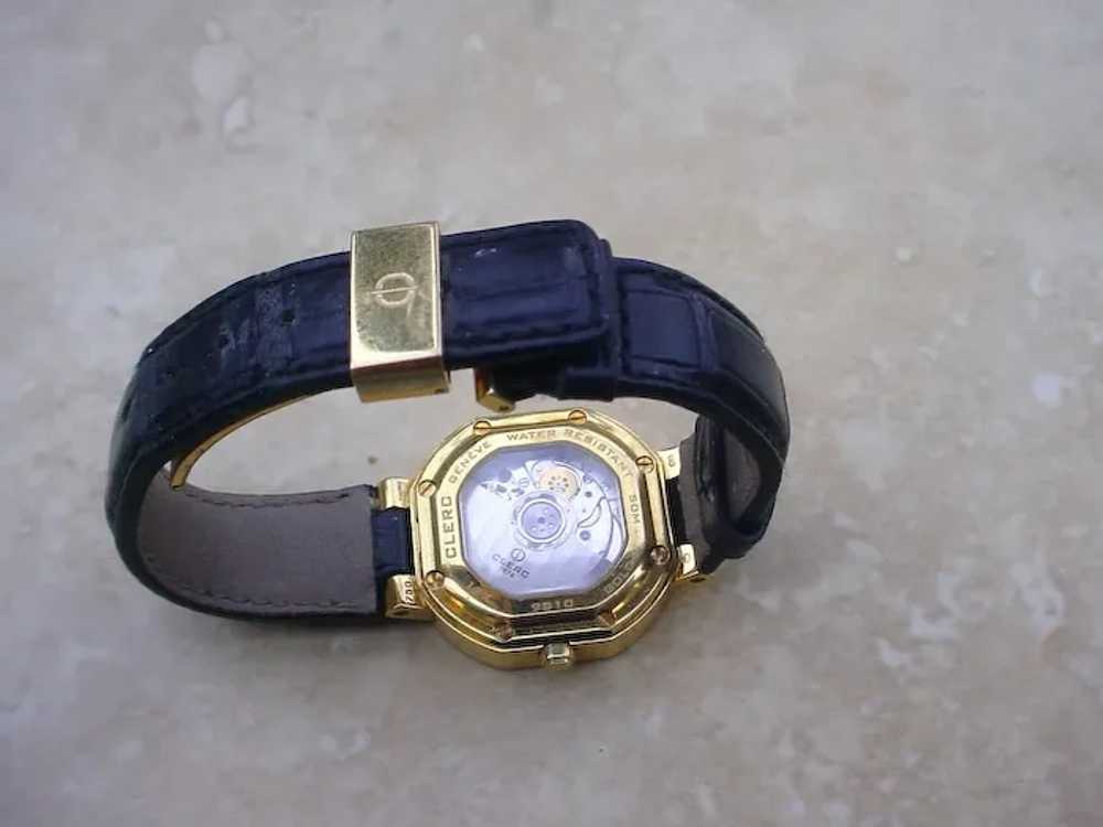 Clerc Geneve 18K Gold Ladies Watch, Diamond Bezel… - image 9