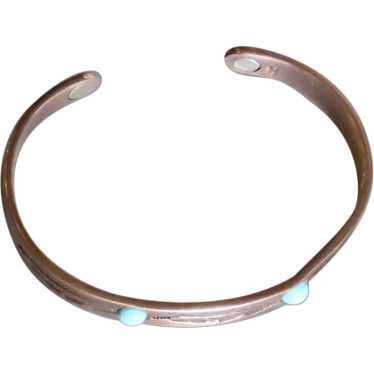 Vintage Jackie Cleveland Copper Turquoise Bracelet