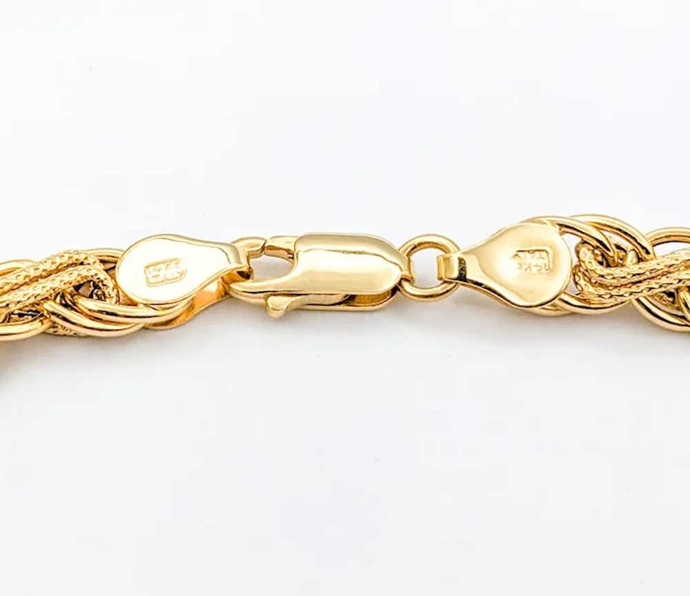 Braided Link Design Bracelet In Yellow Gold - image 4