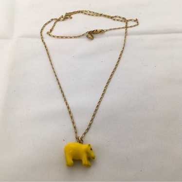 Vintage J. Crew, Metal Enamel Fetish Animal Neckl… - image 1