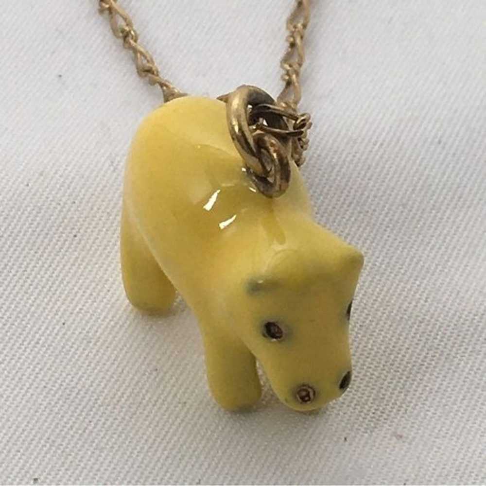 Vintage J. Crew, Metal Enamel Fetish Animal Neckl… - image 4