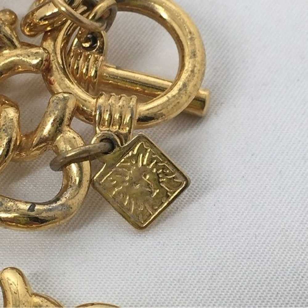 Vintage Anne Klein Gold Intricate Link Necklace - image 4