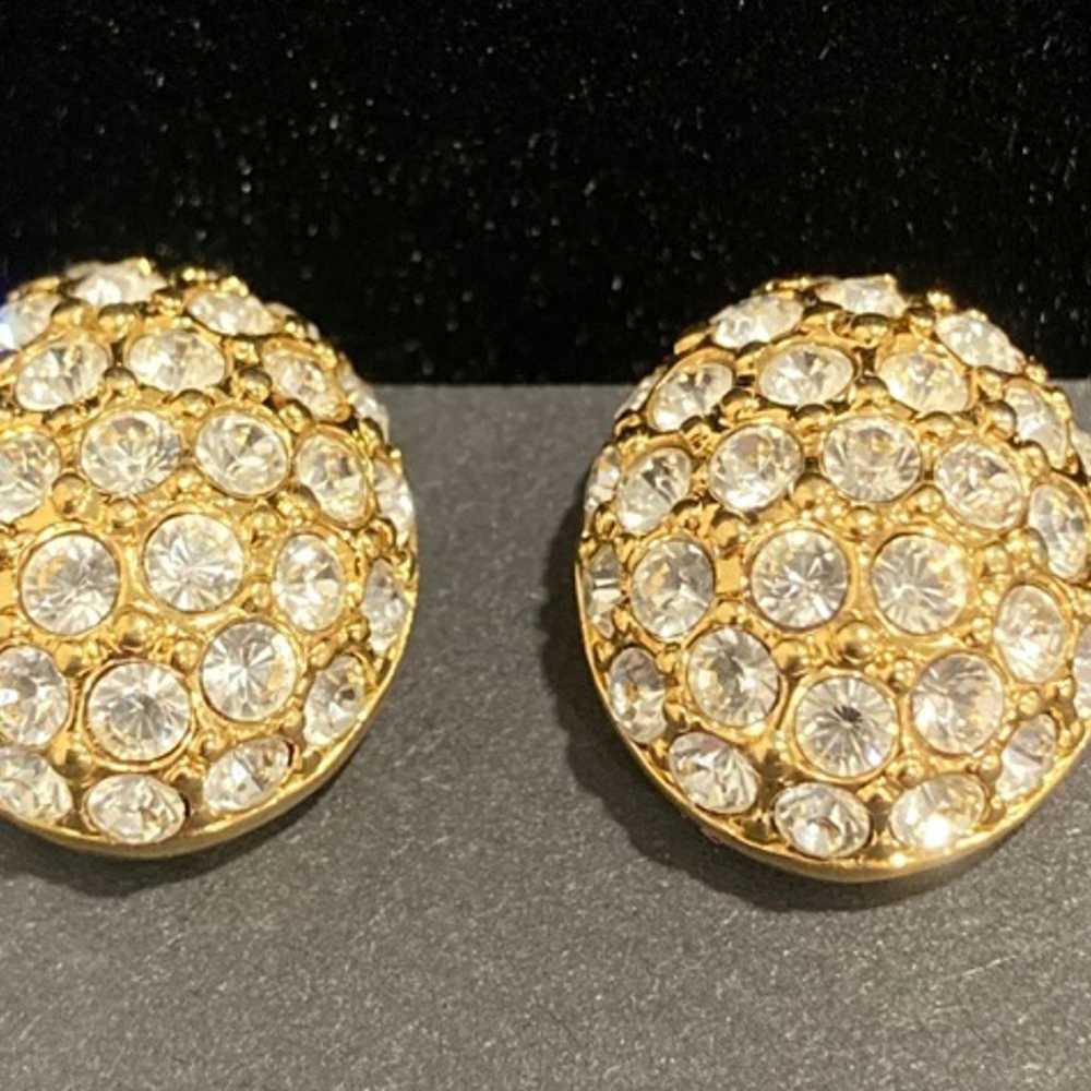 SWAROVSKI gold tone Crystal clip on earrings - image 2