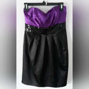 Charlotte Russe Satin Strapless Mini Dress - image 1