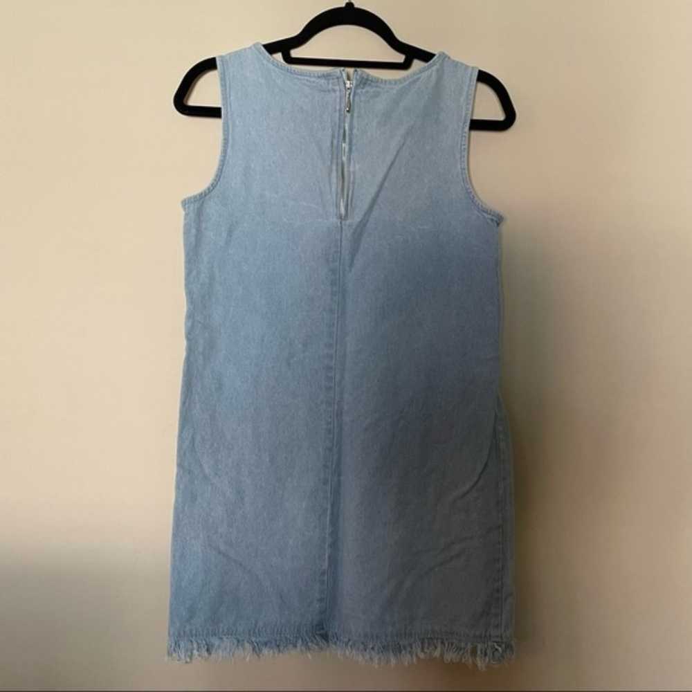 Vintage Y2K Light Wash Denim Mini Dress - image 6