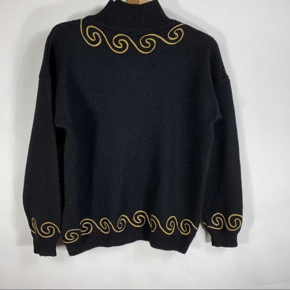 Vintage Wool Ann Taylor Scroll Sweater Medium - image 2