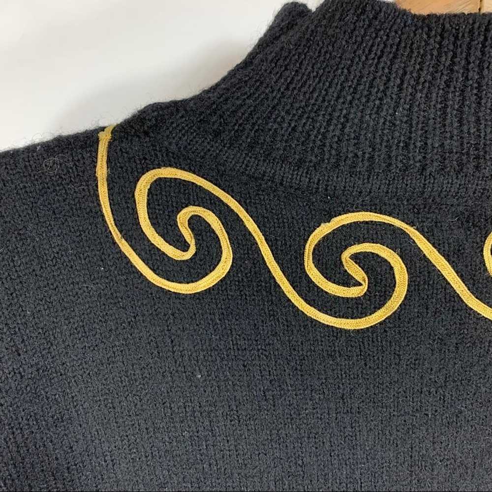 Vintage Wool Ann Taylor Scroll Sweater Medium - image 3