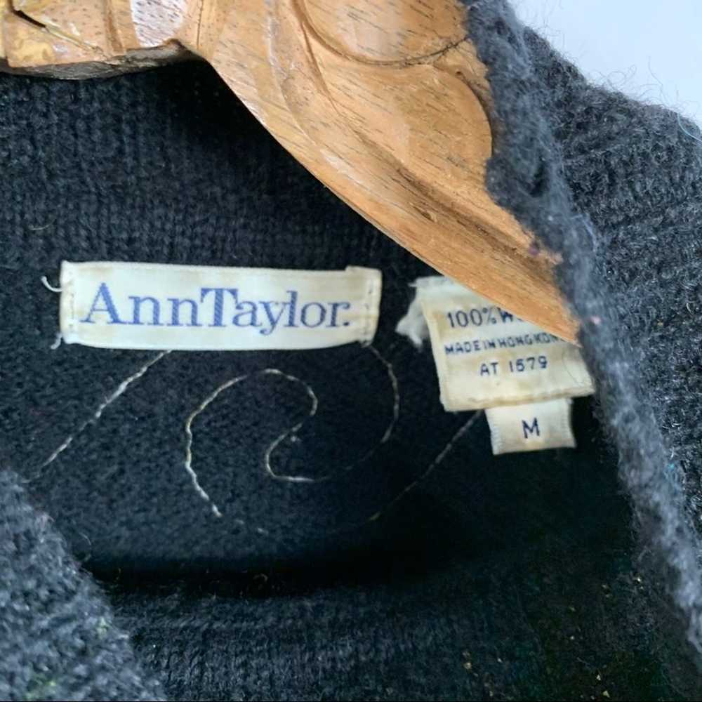 Vintage Wool Ann Taylor Scroll Sweater Medium - image 5