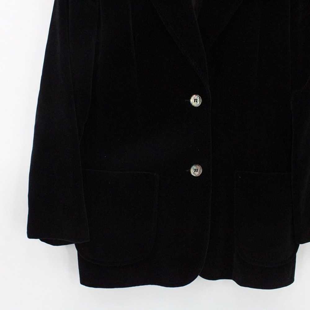Vintage Koret Velour Coat Jacket Womens Black But… - image 3