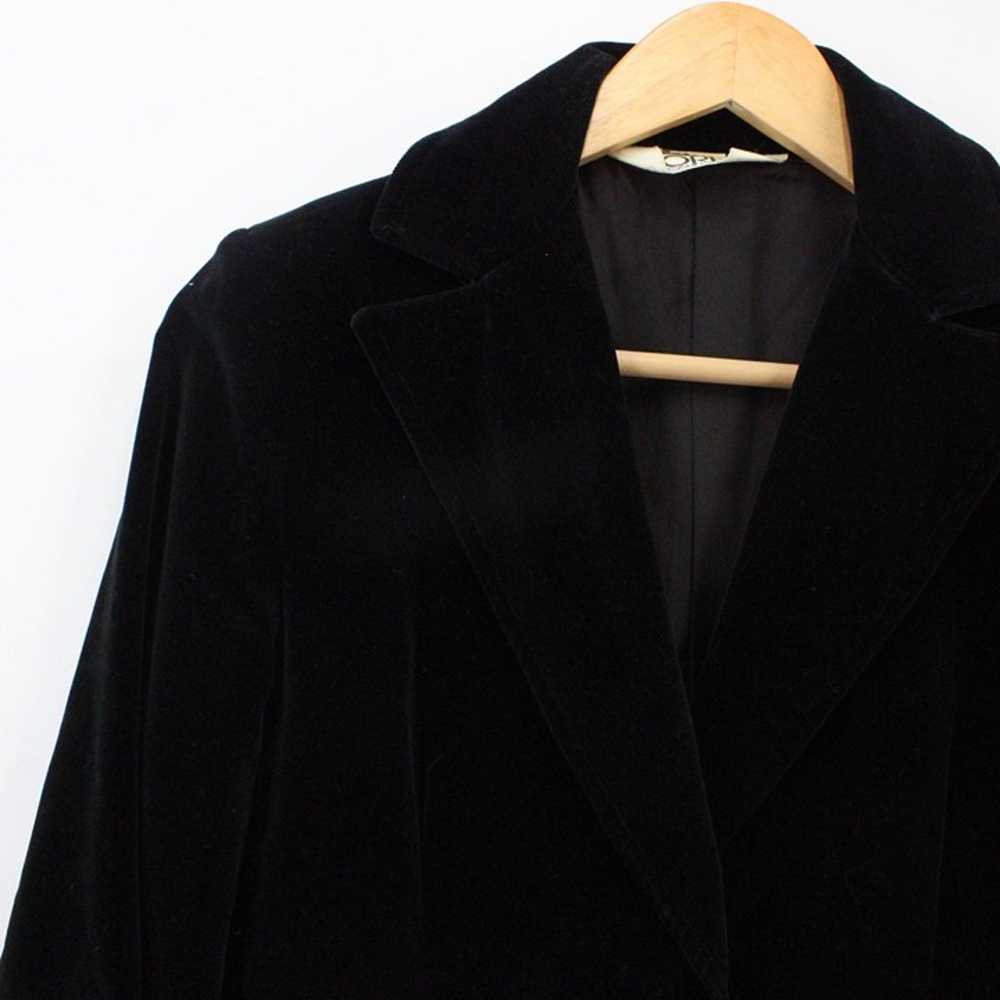 Vintage Koret Velour Coat Jacket Womens Black But… - image 4