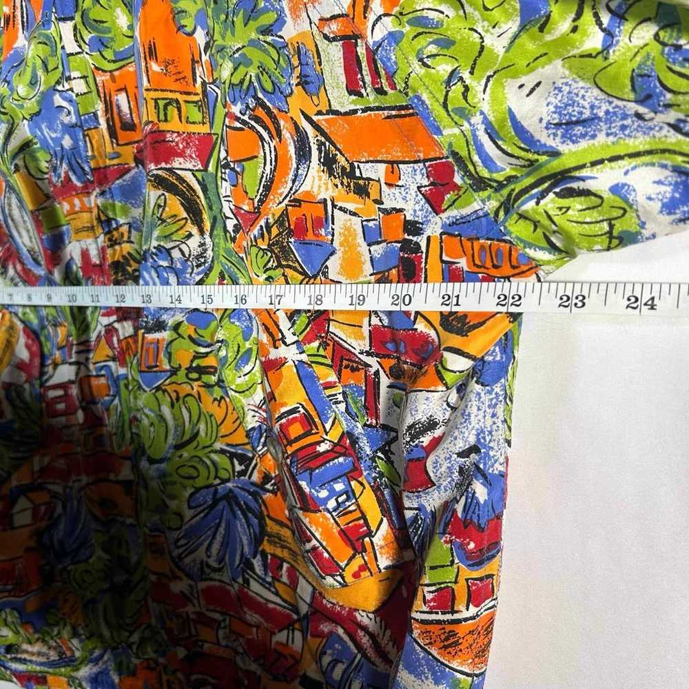 Kriss Kross Retro 100% Silk Jacket Coat Mix print… - image 7