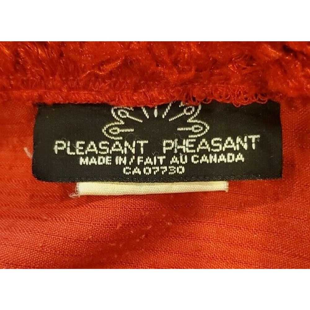 Women's Vintage Red Pleasant Pheasant Drawstring … - image 9