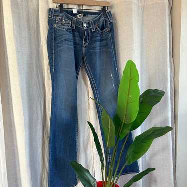 Vintage Womens True Religion Flare Denim Jeans Si… - image 1