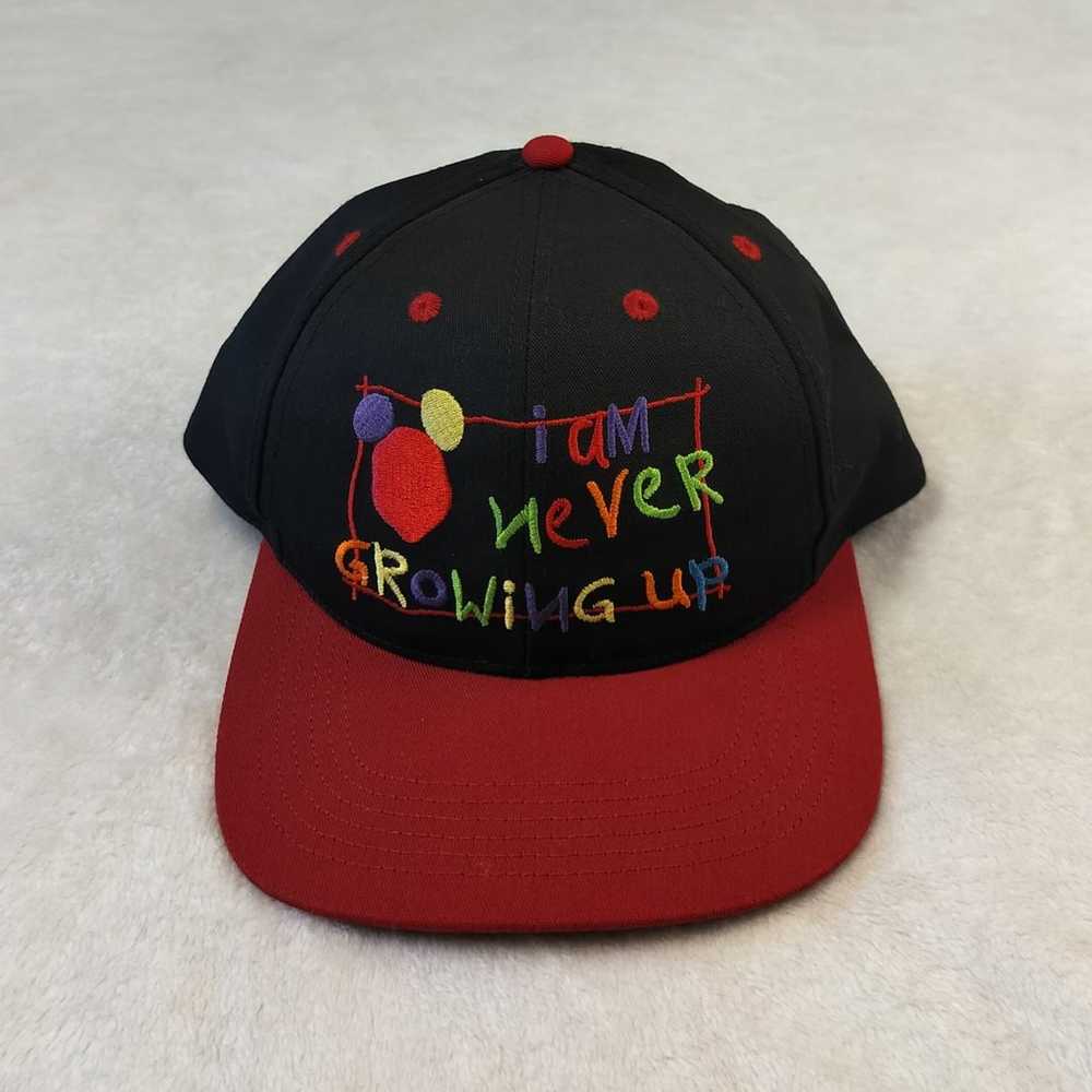 Vintage Mickey Mouse Snapback Hat I AM NEVER GROW… - image 2