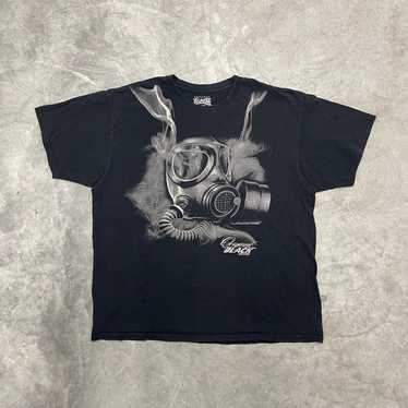 Y2k Original Black Gas Mask T Shirt - image 1