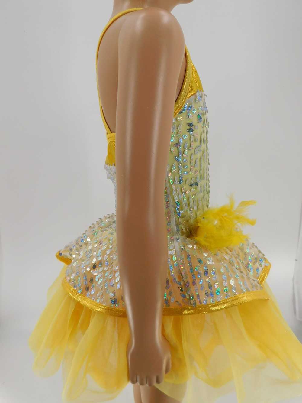 Dance  Costume Curtain Call E2158 Yellow Small Ch… - image 2