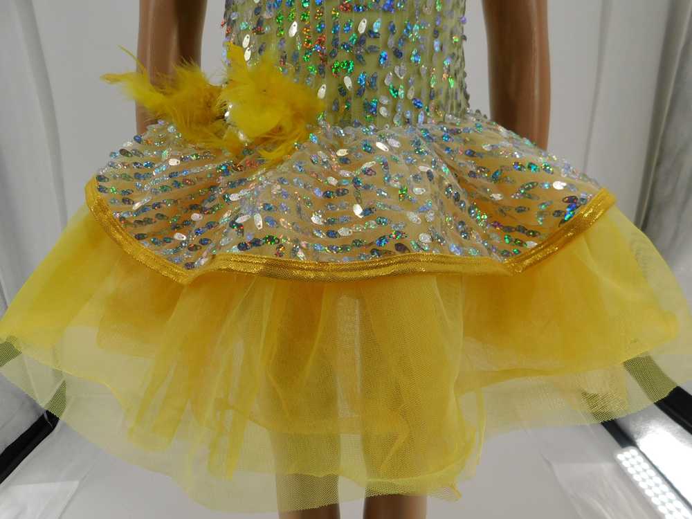 Dance  Costume Curtain Call E2158 Yellow Small Ch… - image 3