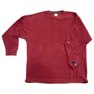 Vintage Reebok Burgundy Red Men's XL Sweater Crew… - image 1