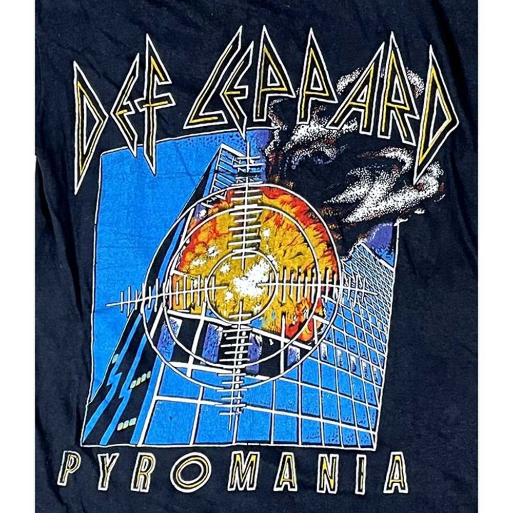 VTG 80s Def Leppard Pyromania T-Shirt Size Small - image 5