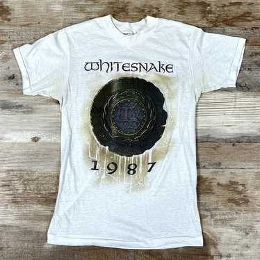VTG 80s Whitesnake - S/T 1987 Tour T-Shirt Size M… - image 1