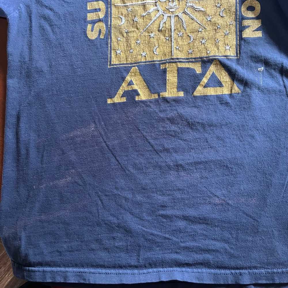 Vintage ALPHA GAMMA DELTA Blue Long Sleeve Shirt … - image 8