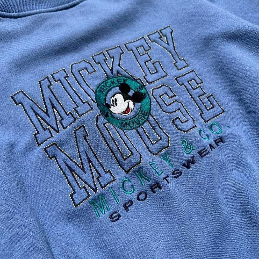 Vintage Disney Mickey Mouse embroidered crewneck … - image 3
