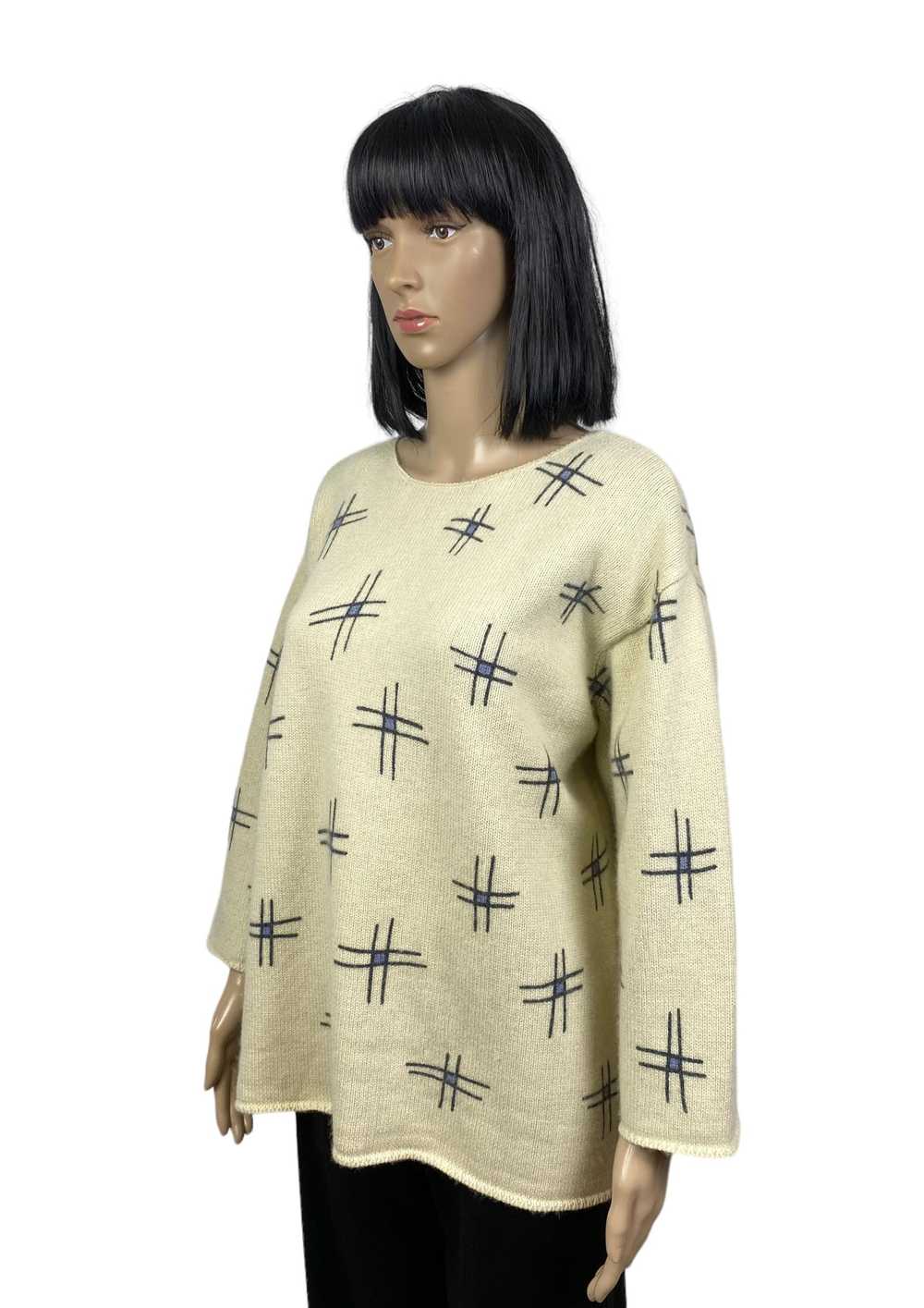 Designer Gudrun Sjoden Oversized Knit Wool-Cotton… - image 3