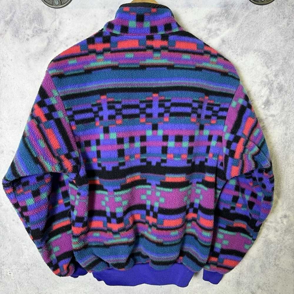 Vintage Columbia Fleece Sweatshirt Mens XS Colorf… - image 2