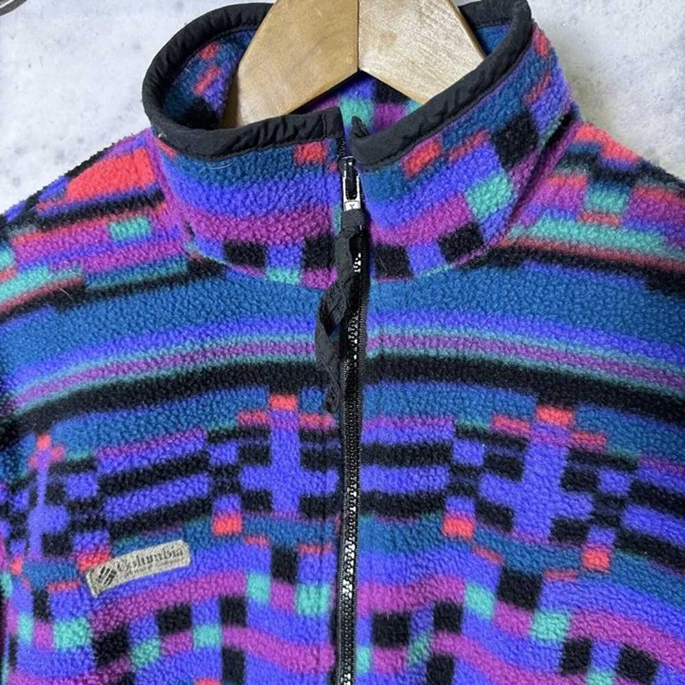Vintage Columbia Fleece Sweatshirt Mens XS Colorf… - image 3